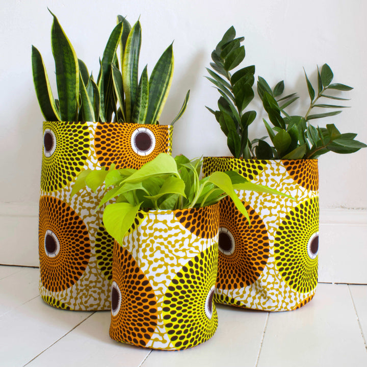 African Wax Print Storage Baskets - Tropikala