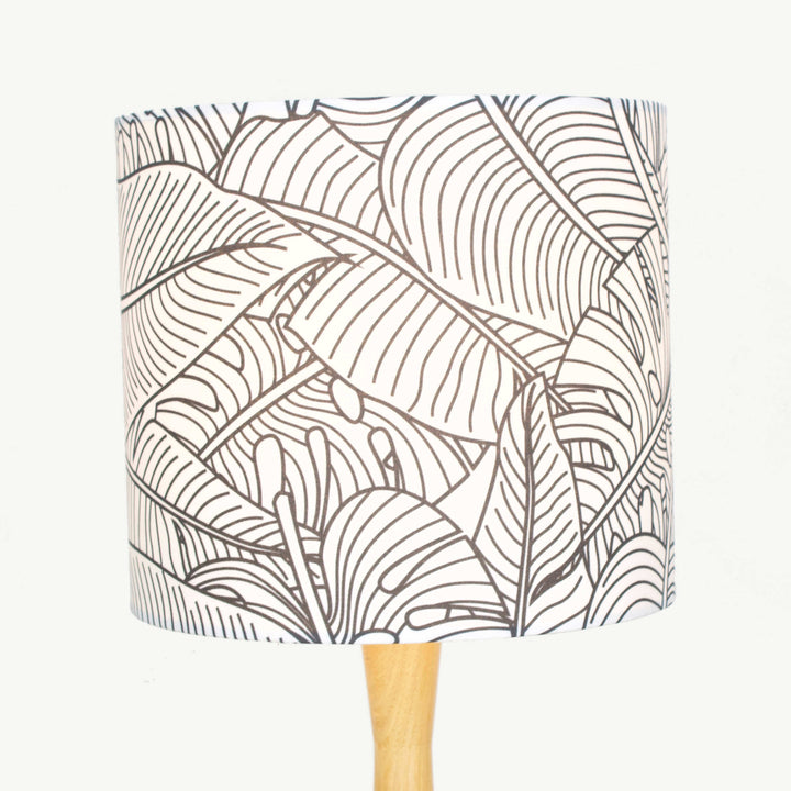 Black and White Monstera Leaf Lampshade - Tropikala