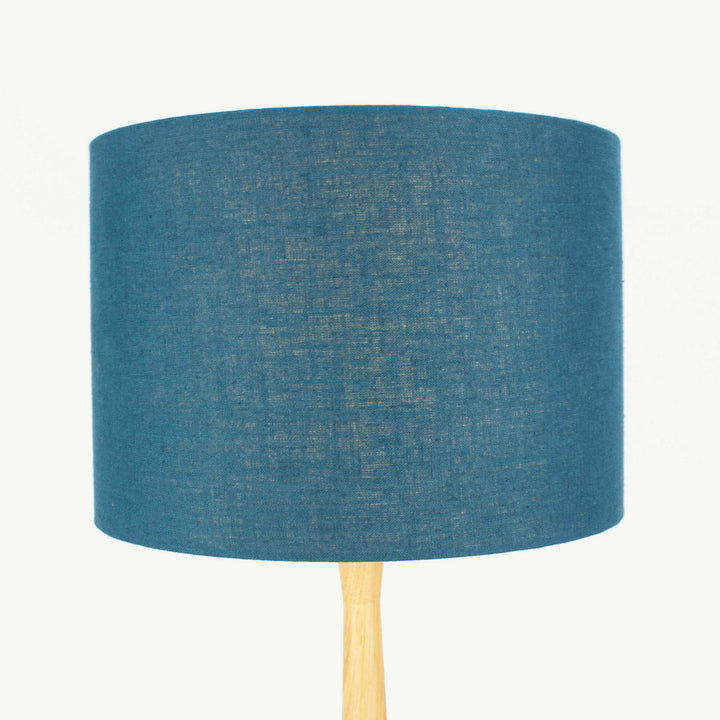 Deep Turquoise Linen Lampshade - Tropikala