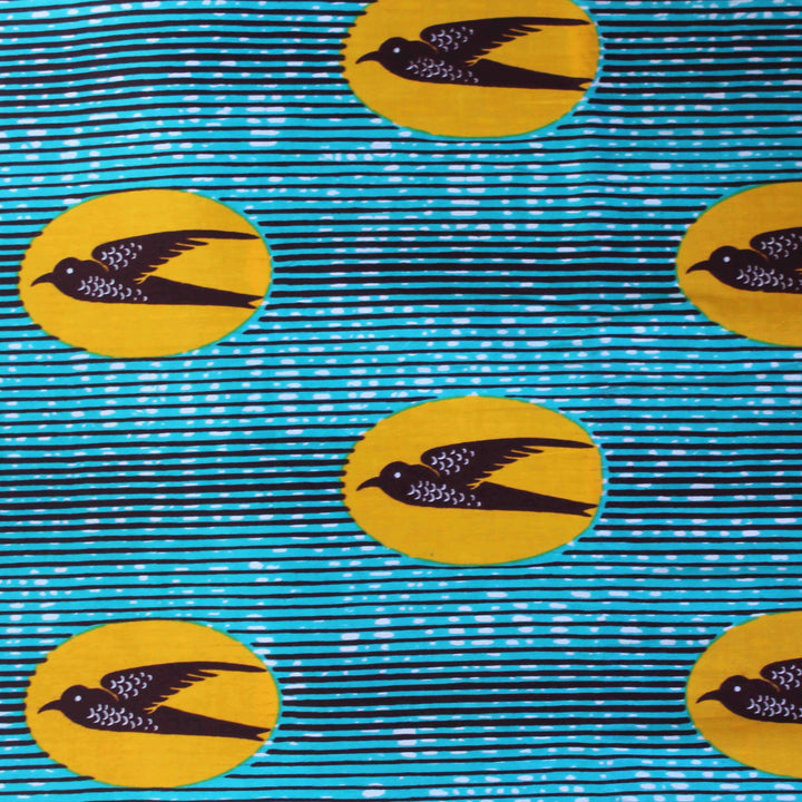 Blue and Yellow Swallow Fabric