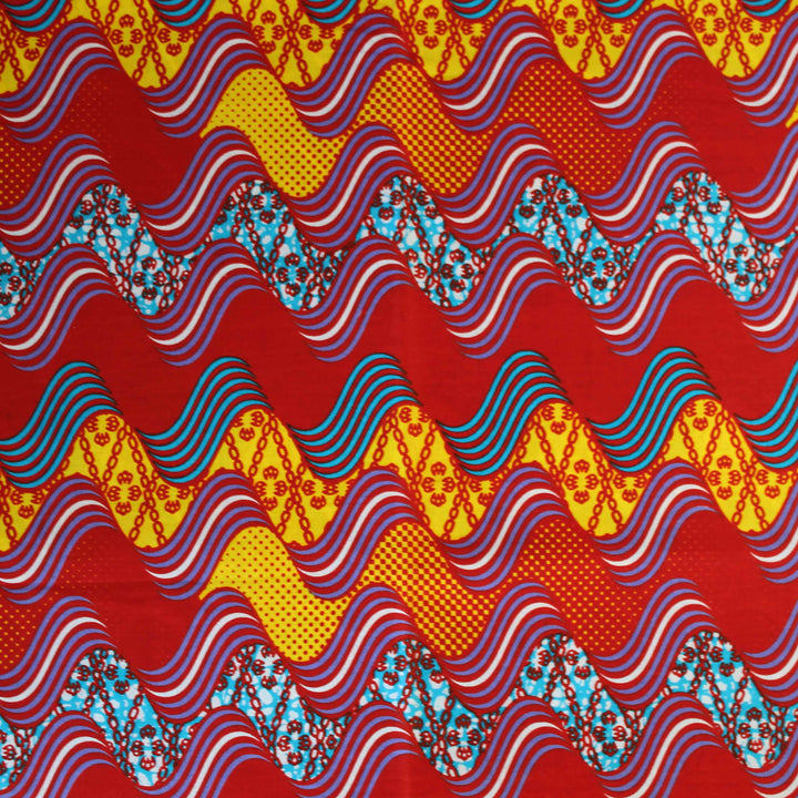 Red and Yellow Wavelength Fabric