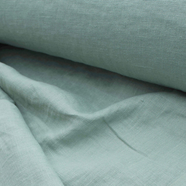 Dark Mint Linen Fabric