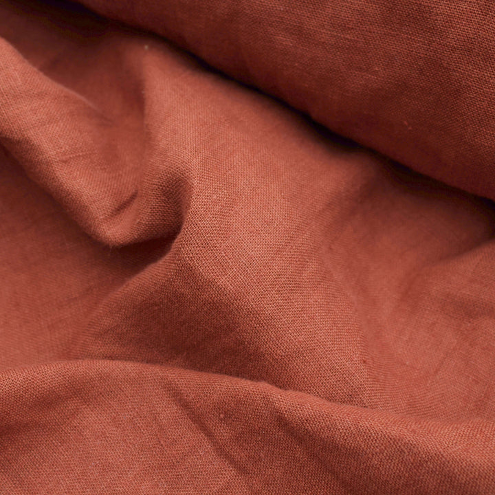 Terracotta Linen Fabric