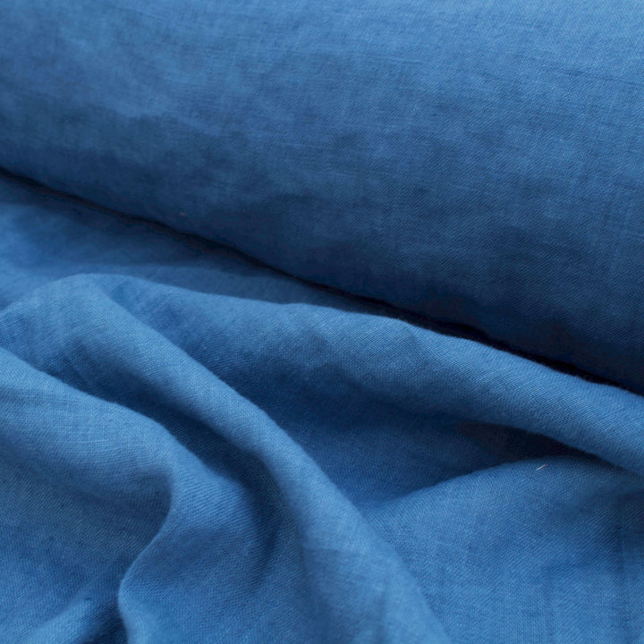Dusty Blue Linen Fabric