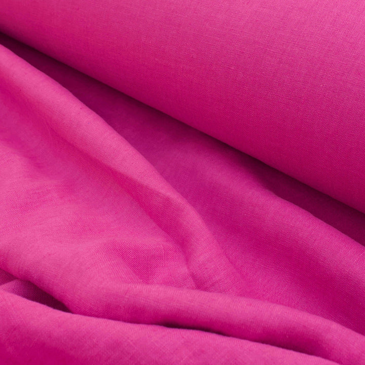 Fuchsia Pink Linen Fabric