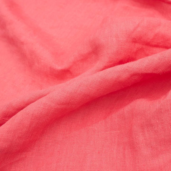 Coral Pink Linen Fabric