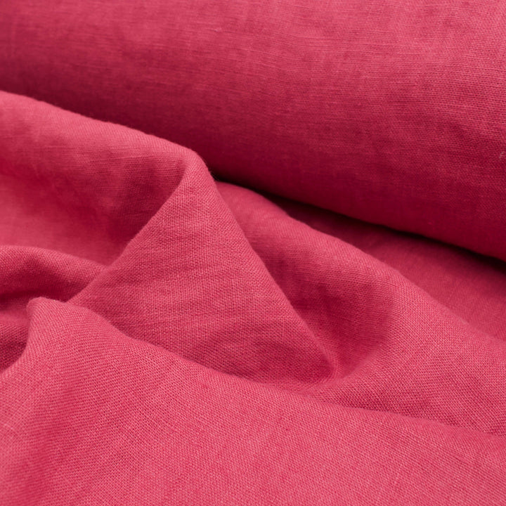Raspberry Linen Fabric