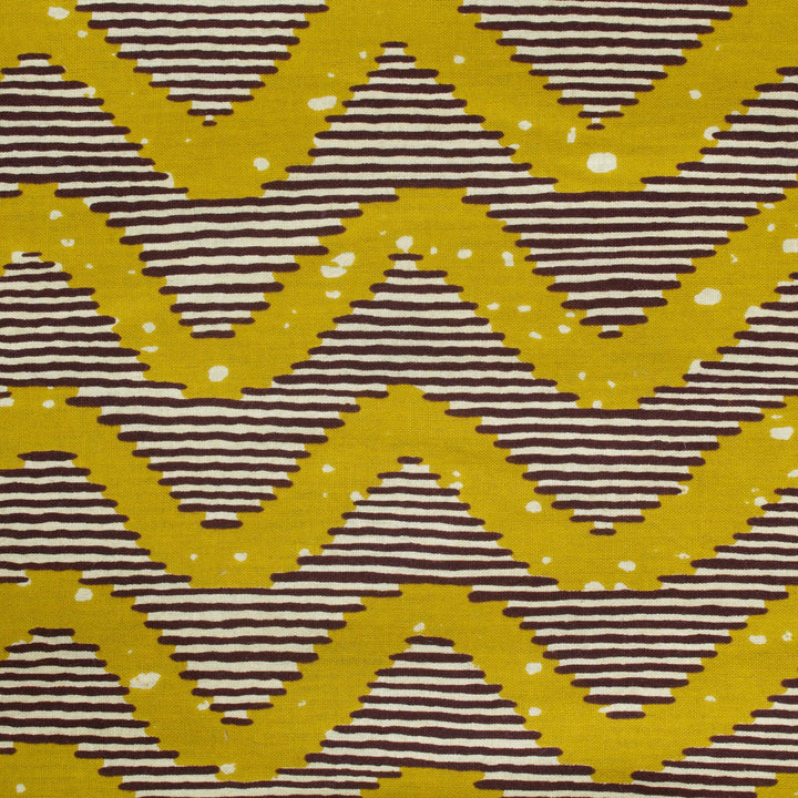 Golden Yellow Waves Fabric