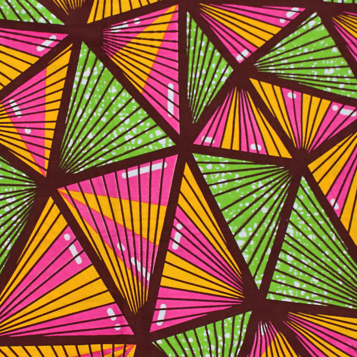 Pink and Green Triangle Fabric