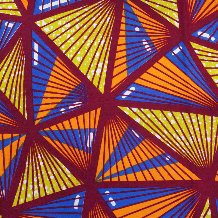 Orange and Blue Triangle Fabric
