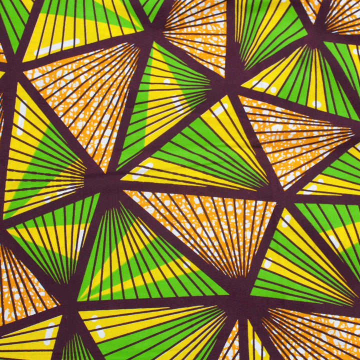 Yellow and Green Triangle Fabric