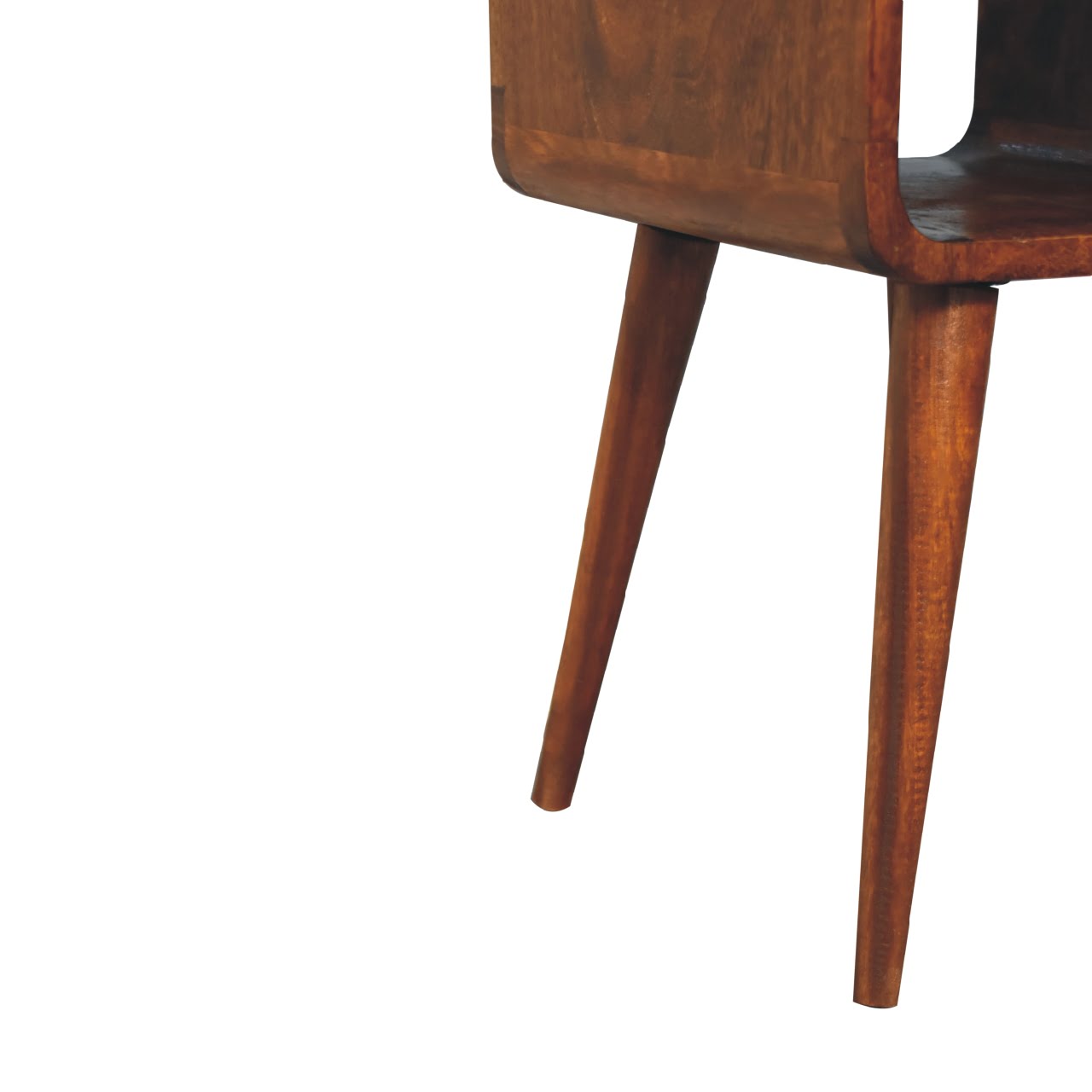 Goa North Mango Wood Bedside Table in Chestnut