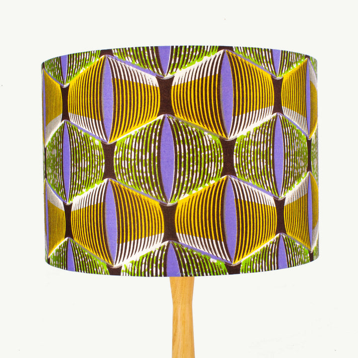 Lilac and Green Eyes African Lampshade - Tropikala