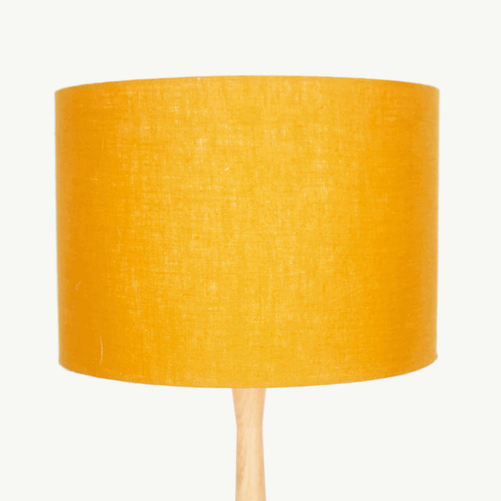 Golden Mustard Yellow Linen Lampshade - Tropikala