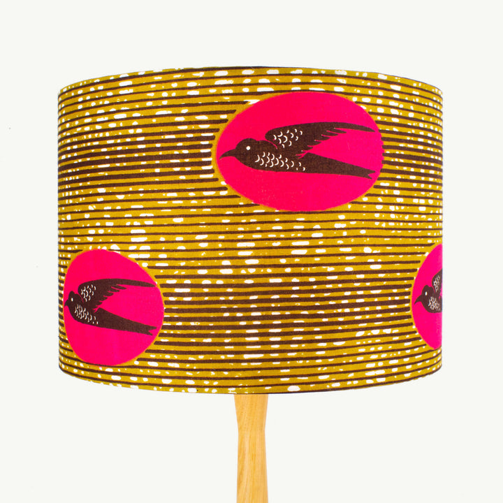 Pink Swallow Bird African Lampshade - Tropikala