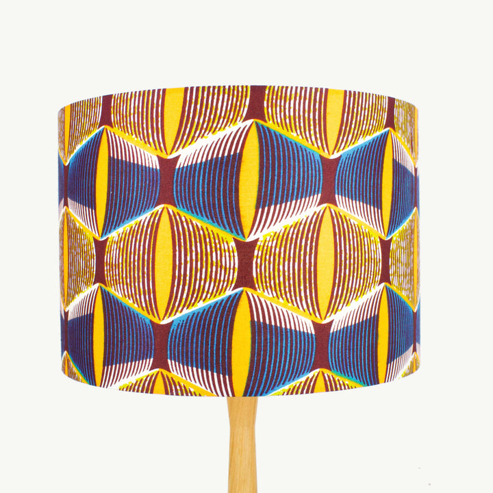 Yellow and Blue Eyes African Lampshade - Tropikala